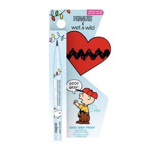 PEANUTS Wet n Wild x Christmas Good Grief Proof Liquid Eyeliner NEW Ultra Black